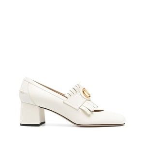 Valentino Garavani White Heeled Pumps With Distinctive Fringe Detail - NWT